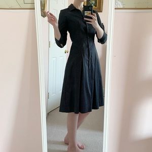 Talbots Polkadot Cotton A Line Shirt Dress